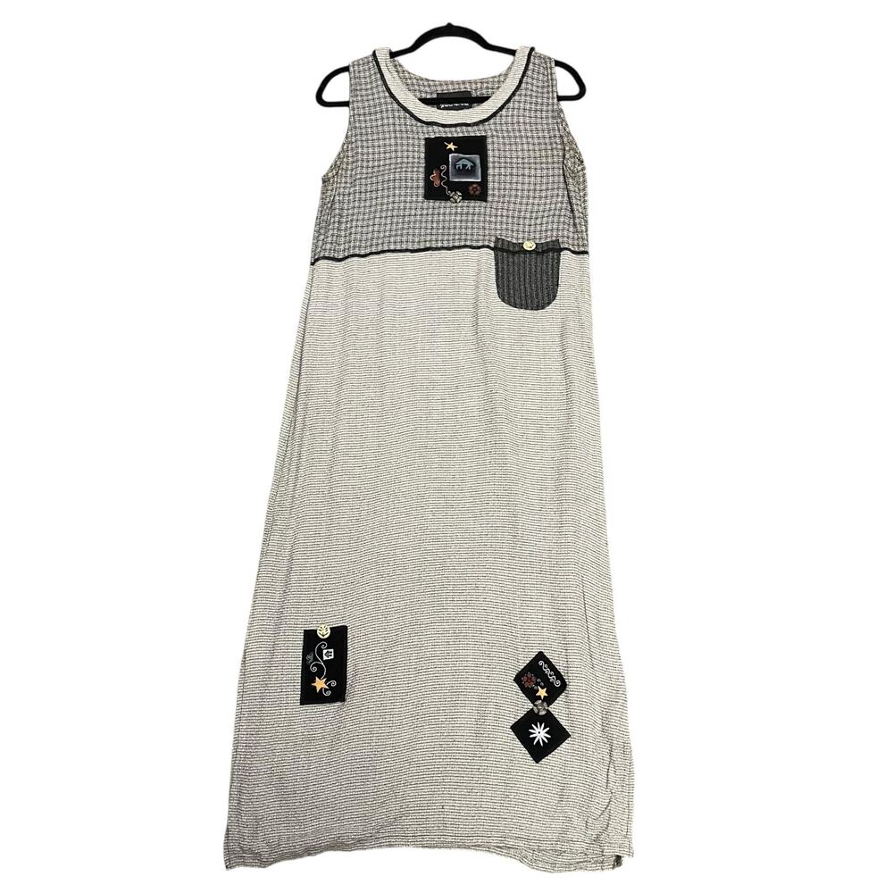 Vintage Alexandria Pierce Gray Maxi Dress Size Medium